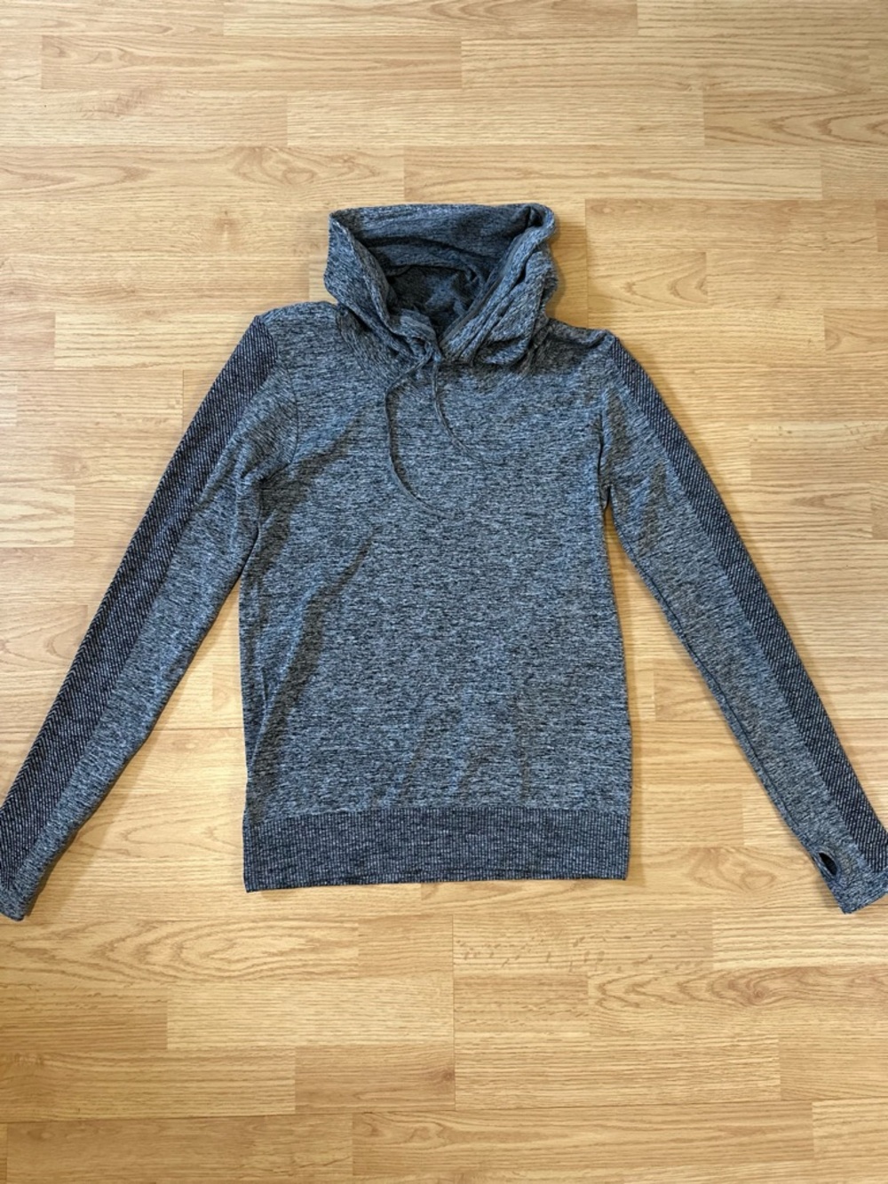 NWOT Forever 21 Cowl Neck Heather Charcoal Long-Sleeve Workout Pullover